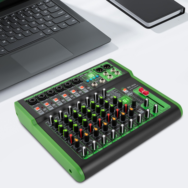 Mezclador de audio profesional de la serie DI-8UX, con 99 efectos digitales DSP Entrada USB MP3, Preamplificadores de micrófono