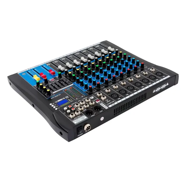 Live Mezclador DJ Audio Mixer 8 Canales con USB / MP3 / Bluetooth + 48 V Power Audio Mixer Live Mezclador DJ Audio Mixer 8 Canales con USB / MP3 / Bluetooth + 48 V Power Audio Mixer