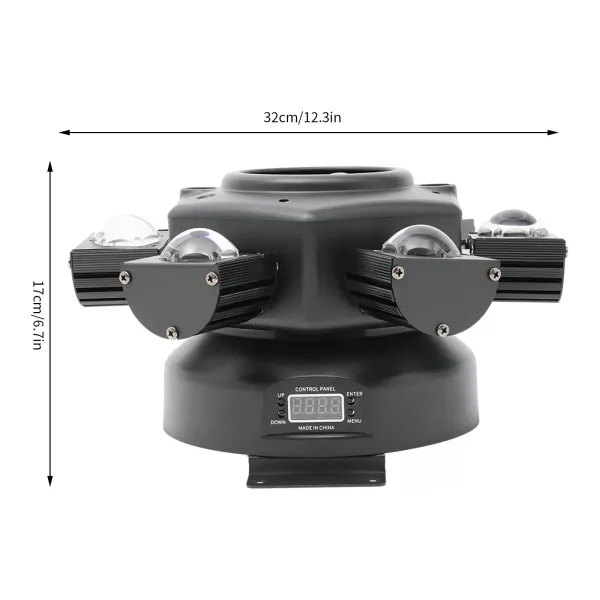 Luz de cabeza móvil de 150 W, foco LED RGBW, luz de escenario con efecto de luz activado por sonido DMX512, con 6 brazos de luz para DJ, bar, boda Luz de cabeza móvil de 150 W, foco LED RGBW, luz de escenario con efecto de luz activado por sonido DMX512, con 6 brazos de luz para DJ, bar, boda
