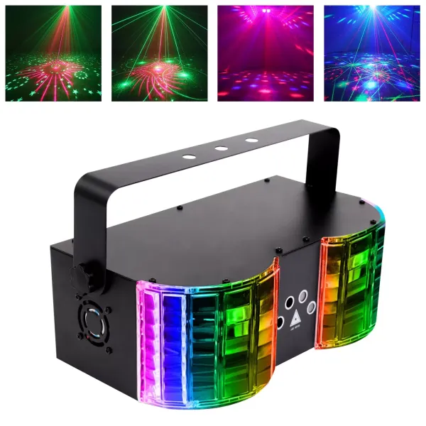 Luces de DJ Luces de discoteca de fiesta de sonido con control remoto, luces de proyector de patrón de haz mixto compatibles para fiesta