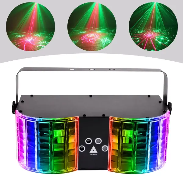Luces de DJ Luces de discoteca de fiesta de sonido con control remoto, luces de proyector de patrón de haz mixto compatibles para fiesta