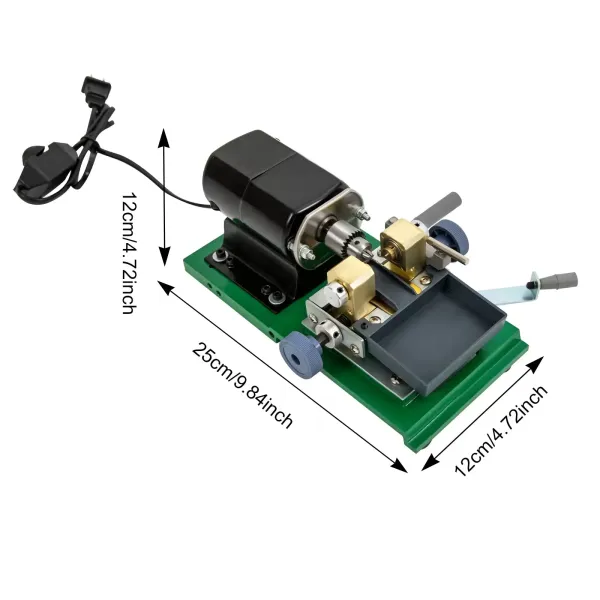 Taladro de perlas de 220 V, juego completo de joyas jade sin escalonamiento, herramientas taladro titular para concha coral ámbar (verde)