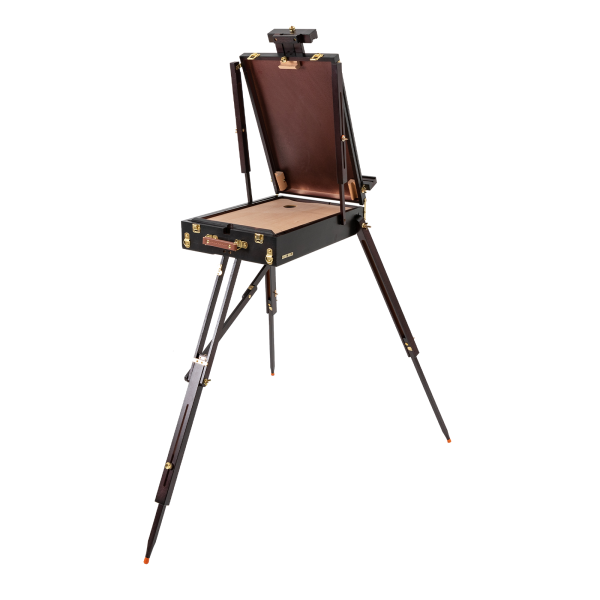 Caballete en caja para bocetos de estudio con cajón para artistas, paleta, Caballete con trípode de madera ajustable