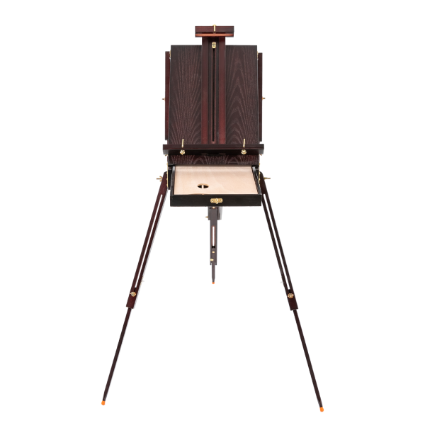 Caballete en caja para bocetos de estudio con cajón para artistas, paleta, Caballete con trípode de madera ajustable