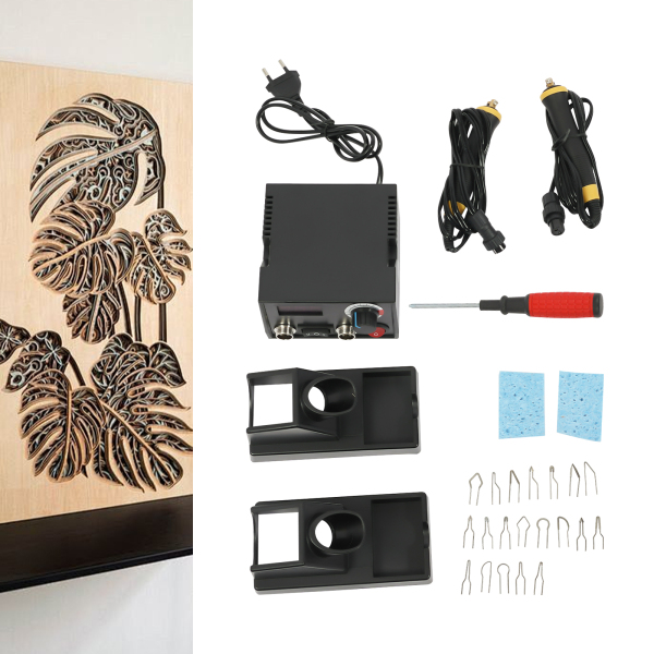 Kit de fuego de leña, Máquina pirograbadora de temperatura regulable 220 V, Quemador de leña digital (Dual Pen) Kit de fuego de leña, Máquina pirograbadora de temperatura regulable 220 V, Quemador de leña digital (Dual Pen)