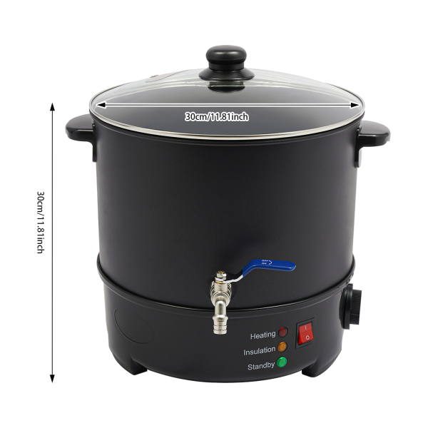 Olla para derretir cera de 10 l para hacer velas, olla para derretir cera, máquina comercial grande para derretir cera