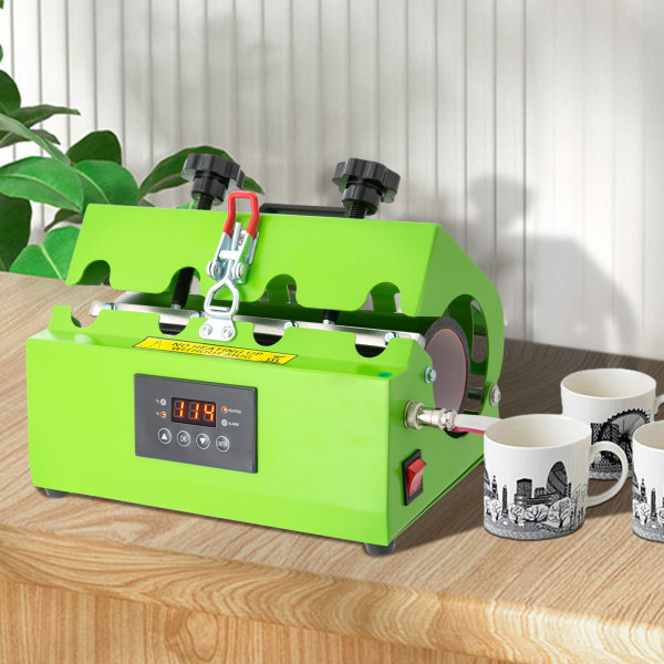Taza mejorada Tumbler máquina de prensa de calor verde, para 11oz-30oz sublimación espacios en blanco Flaco Tumblers