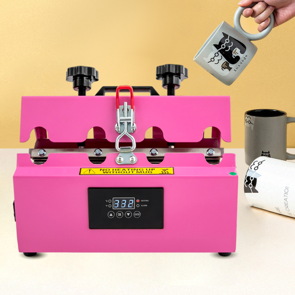 Máquina de prensado en caliente para tazas de vaso para espacios en blanco de sublimación de 11 oz a 30 oz, Rosa Máquina de prensado en caliente para tazas de vaso para espacios en blanco de sublimación de 11 oz a 30 oz, Rosa