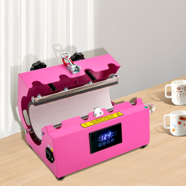 Máquina de prensado en caliente para tazas de vaso para espacios en blanco de sublimación de 11 oz a 30 oz, Rosa