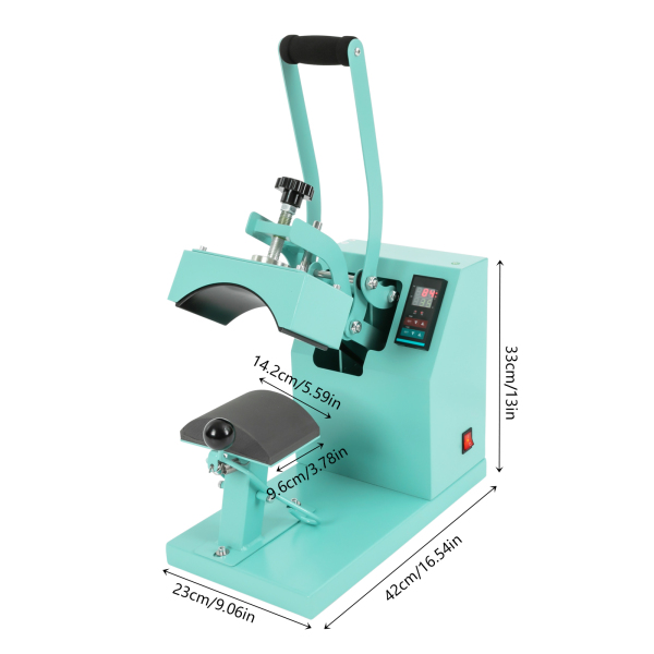 Máquina de prensado en caliente de alto rendimiento, Rango de temperatura: 0-200℃, 550W, 42*23*33cm, Azul Máquina de prensado en caliente de alto rendimiento, Rango de temperatura: 0-200℃, 550W, 42*23*33cm, Azul