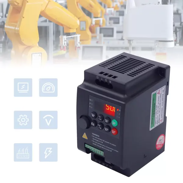 Inversor de frecuencia VFD de 1,5 KW Entrada monofásica de 220 V Salida trifásica, transformador de CA Inversores