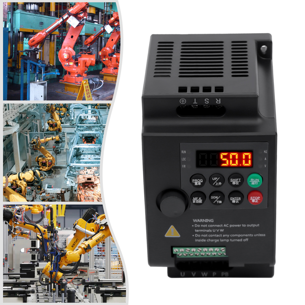 DEWIN Variador De Frecuencia VFD 0.75kW: Control Total Para Tu Motor Monofásico A Trifásico (220V, Ventilador Y RS-485)