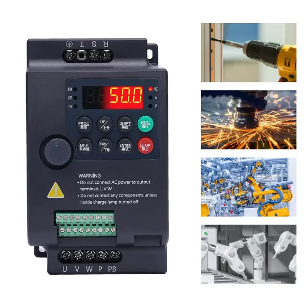Inversor de frecuencia de 2,2 kW, transformador VFD de CA, monofásico, 220V, 3HP, 10A, entrada trifásica, salida de 220V