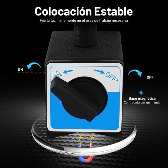 Luz magnética luz de trabajo 60 LED IP67 Luz de cuello de cisne flexible impermeable para iluminación Luz de máquina
